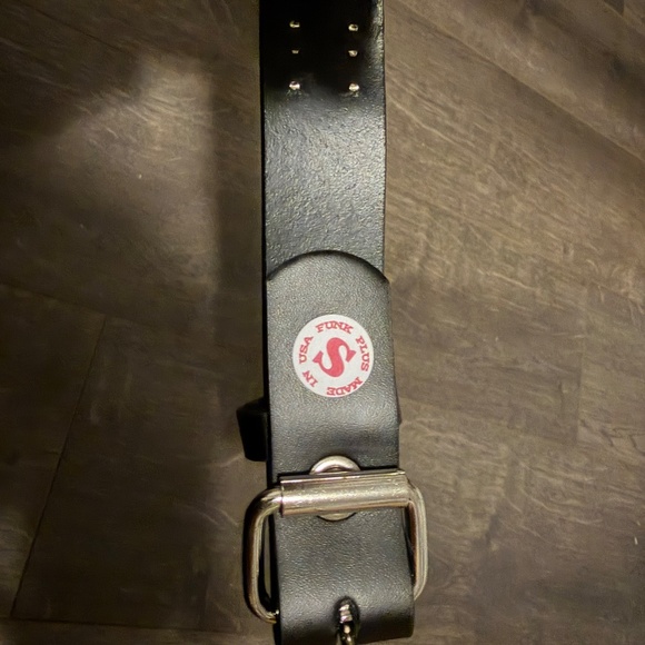 Two Row Pyramid Stud Belt - Picture 4 of 7